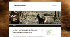 Desktop Screenshot of cani-idees.com